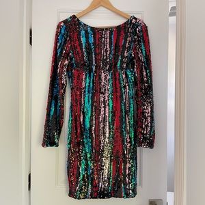 Dress The Population Sequin Dress Size: Medium